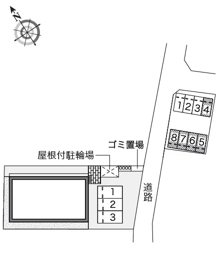 ★手数料０円★千葉市若葉区千城台北１丁目　月極駐車場（LP）